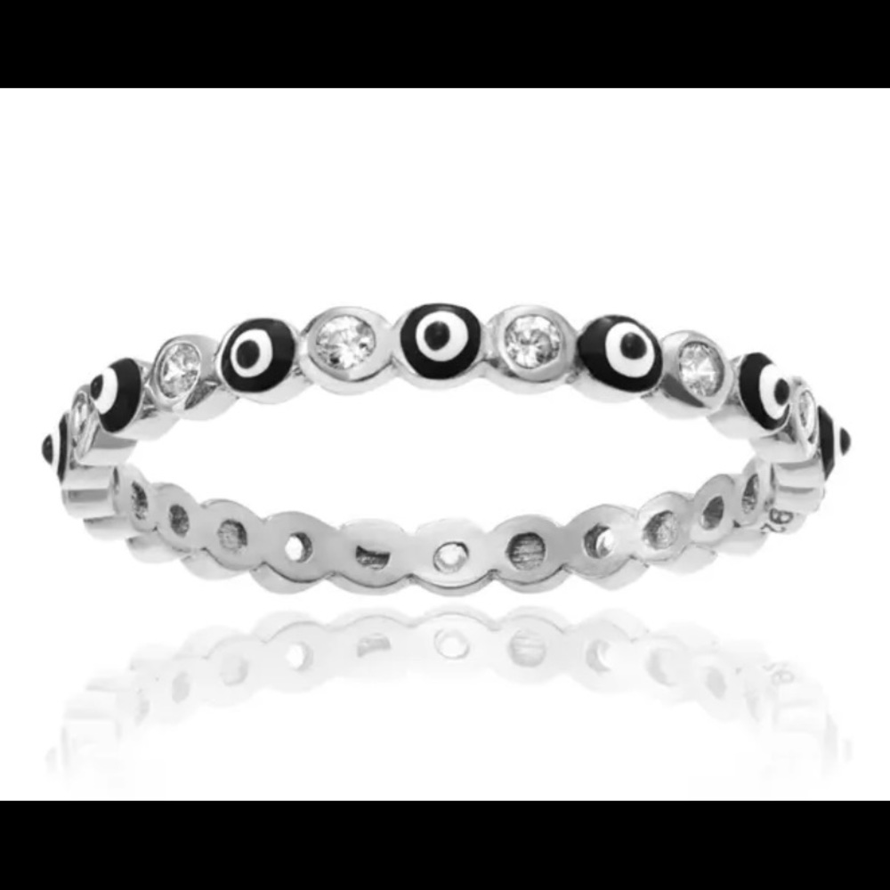 Evil Eye Eternity Ring (2mm)